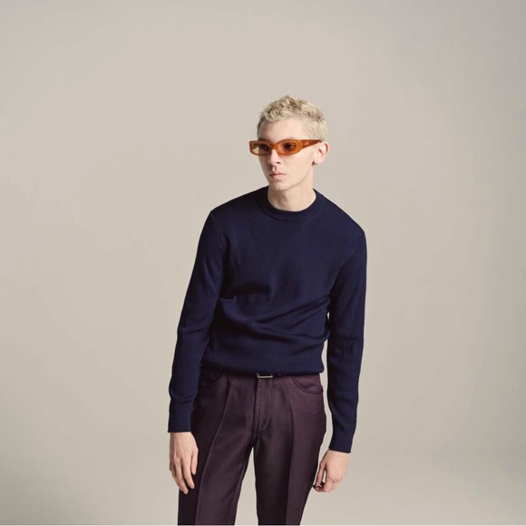 Second/Layer classic crew neck wool pullover size large